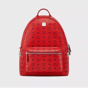 MCM Scarlet Backpack with Silver Accents